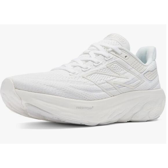 New Balance Women's W1080V13 Running Shoe, White/Silver Metallic, 5.5 - Picture 1 of 8